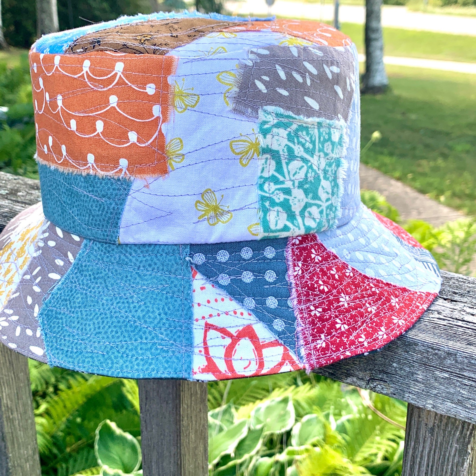 Quilted Bucket Hat Patchwork Hand Made Small Introducing the Boxwood Quilted Bucket Hat! - Sew Daily main image 3